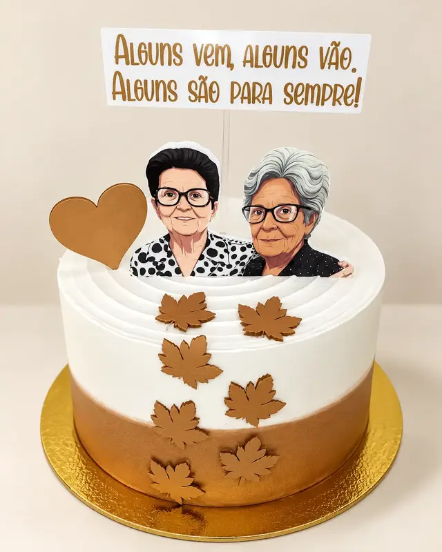 Bolo afetivo com retratos personalizados